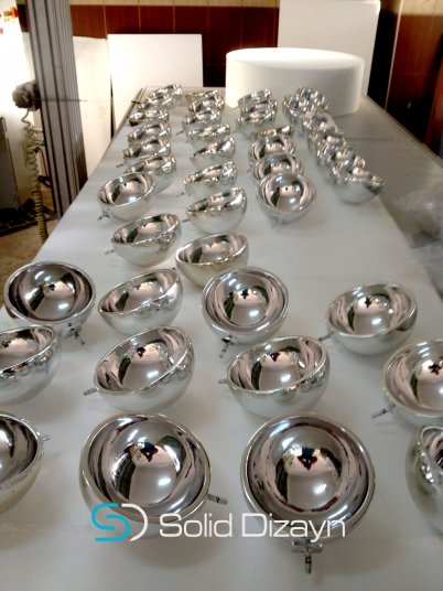 KROM KAPLAMA YARIM KÜRE DEKOR